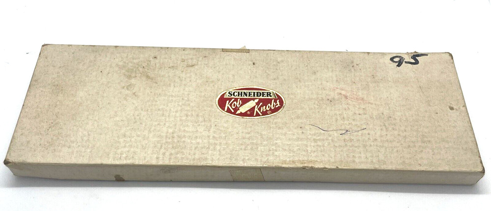 Schneider Red Bakelite Kob Knobs Corn CobHolders Vintage Original Box