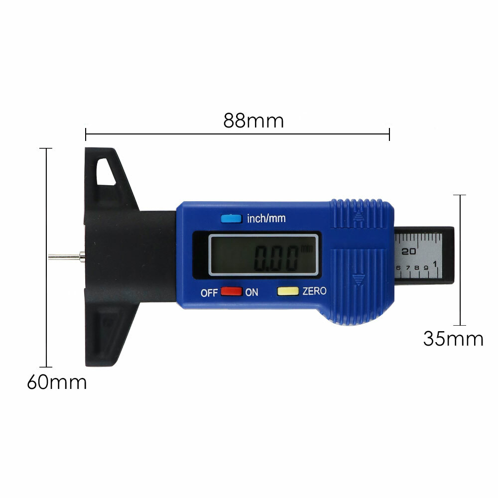 Digital depth gauge caliper tread depth gauge LCD Tyre tread gauge