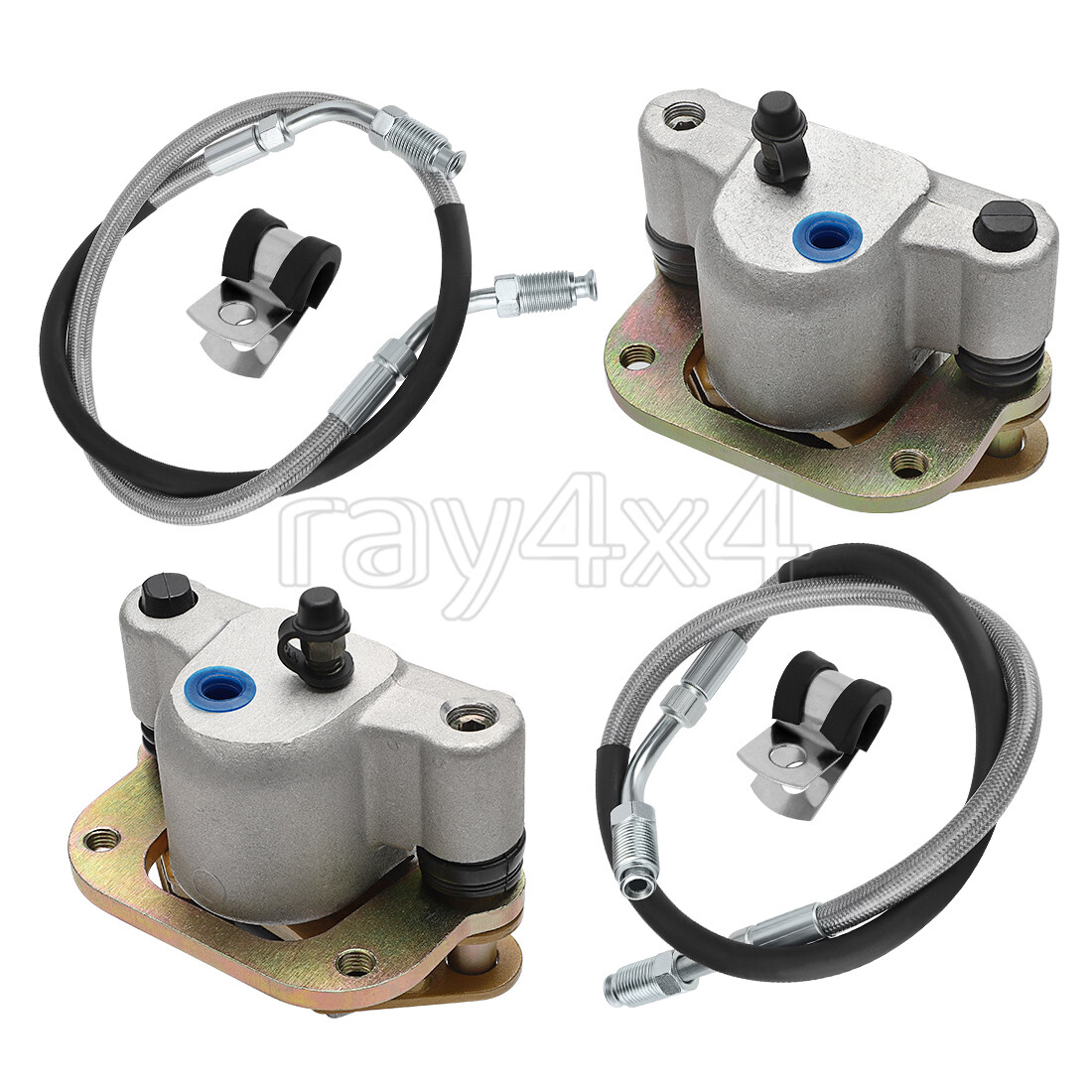 Front Brake Calipers & Hose Lines for Polaris Trail Blazer 250 1991 1992-1998