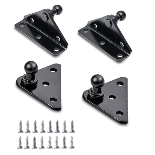 13MM Ball Stud Mounting Brackets, 2 Angled L-Type Mounts 13mm Standard Black