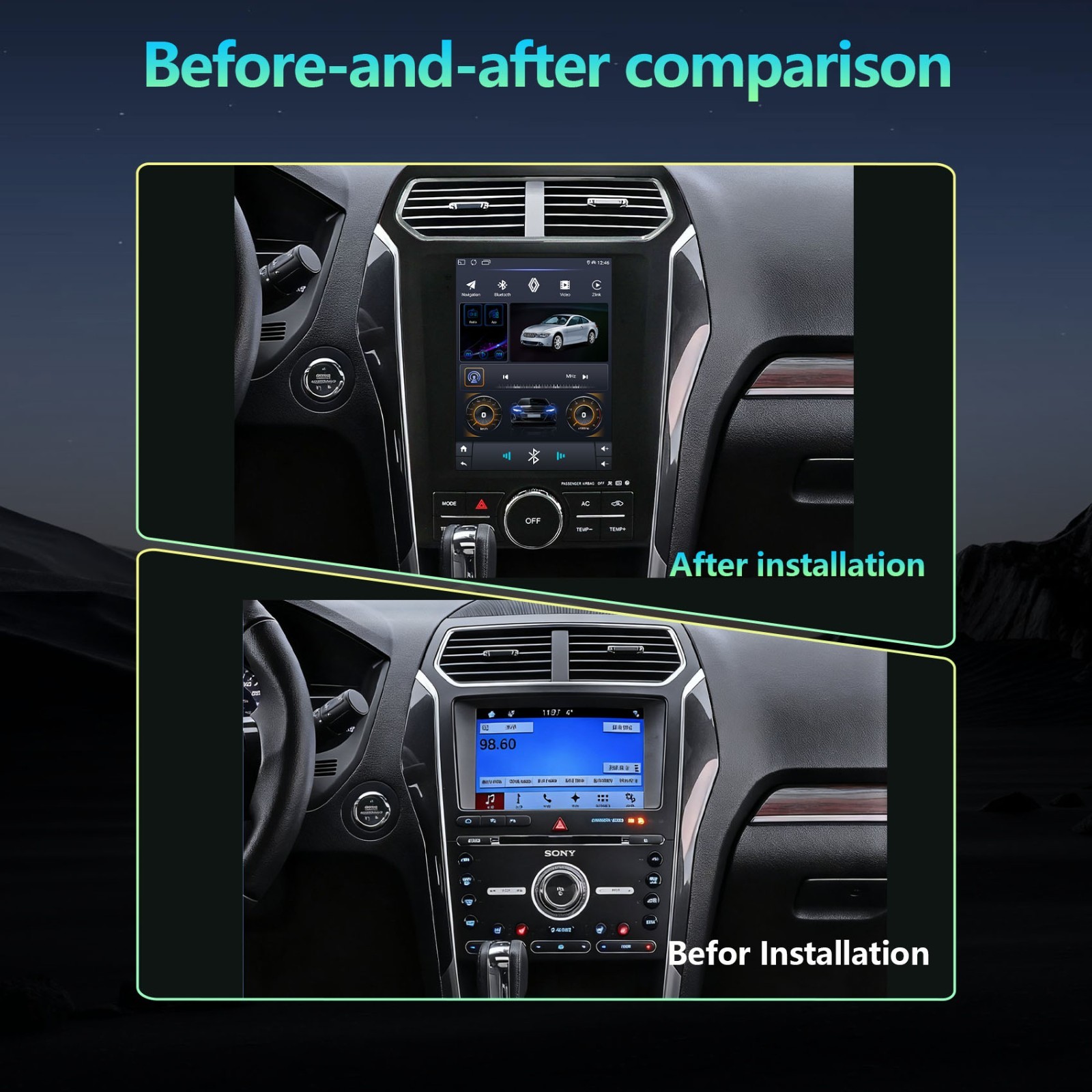 9.7" Car Stereo Radio For Ford Explorer 2011-2019 Android 13 GPS Nav WIFI FM RDS