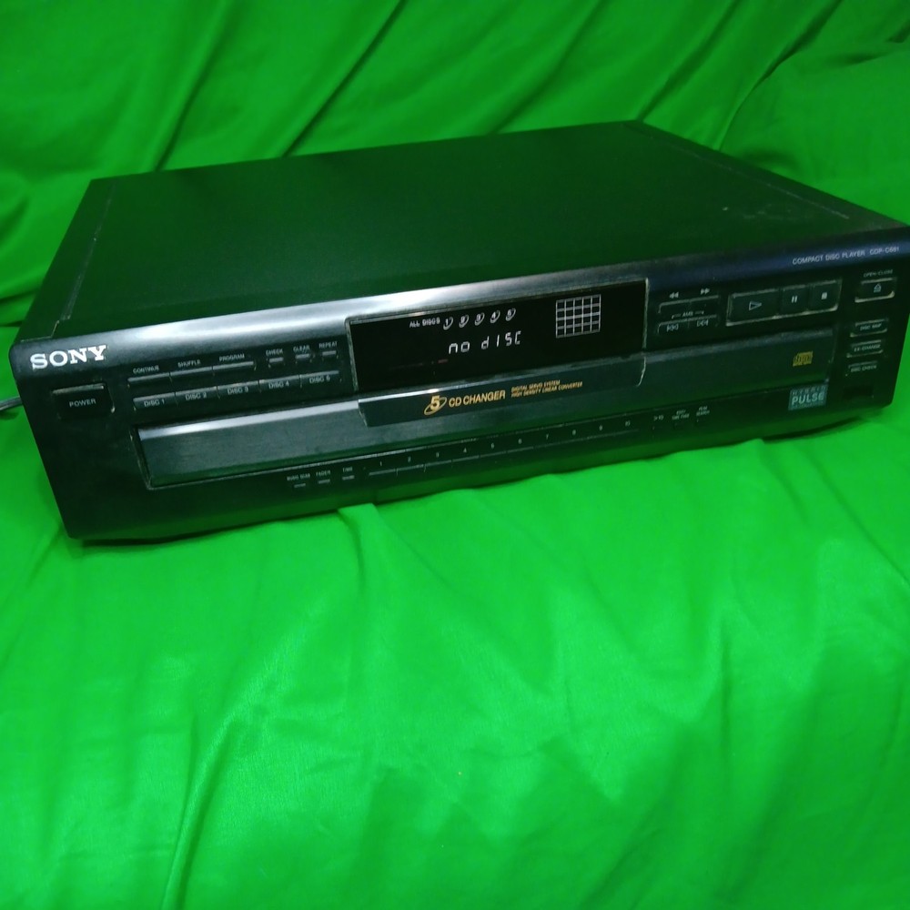 Sony CDP-C661 Compact Disc CD Player 5-disc CD Changer Tested & Works