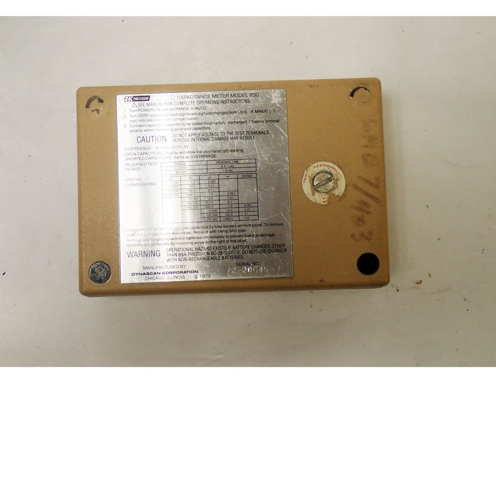 B&K PRESISION 830 AUTORANGING CAPACITANCE METER WITH LCD DISPLAY