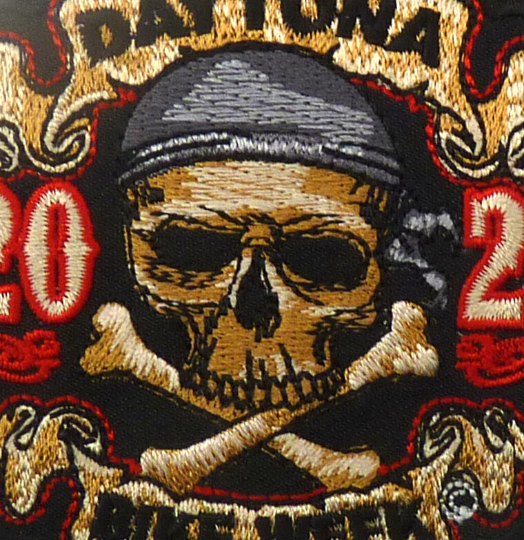 Daytona Bike Week 2025 Skull Red Small Patch.