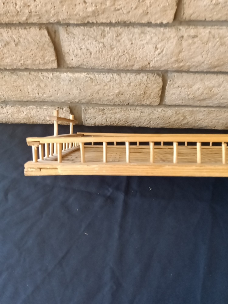 Bamboo Serving Tray Rectangular Sturdy Retro Tiki Barware MCM Boho