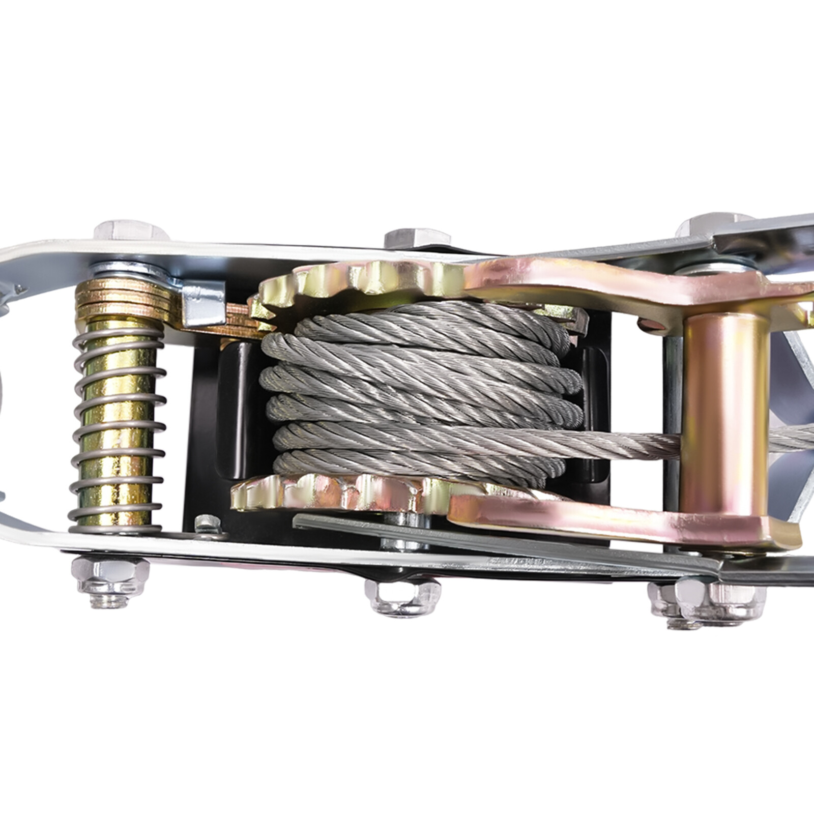 5 Ton Hand Puller Heavy Duty Winch Pull Hoist Come Along Cable 3 Hooks 2 Gear US