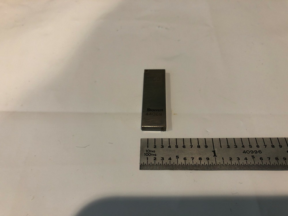 .109" Starrett Rectangular Steel Gage Gauge Block.