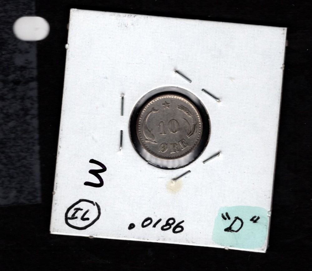 1884- Denmark- VF- 10 Ore