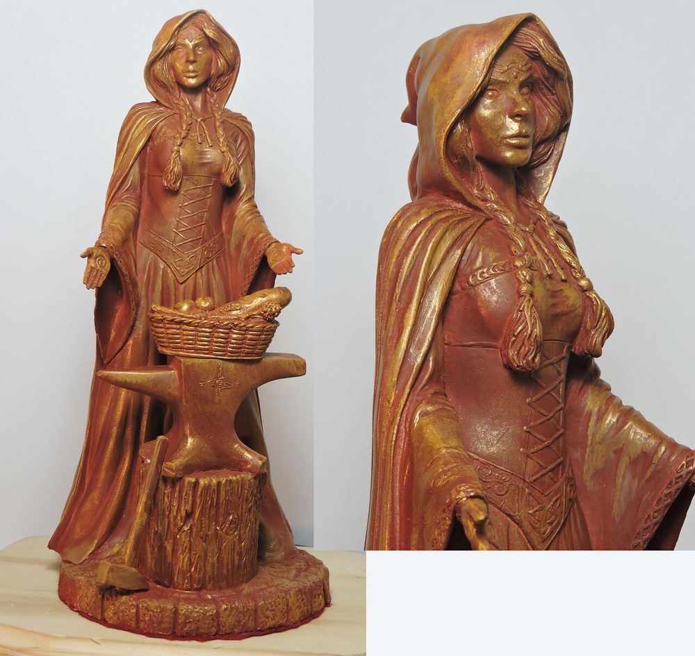 Brid (Brigid) - Hand cast statue