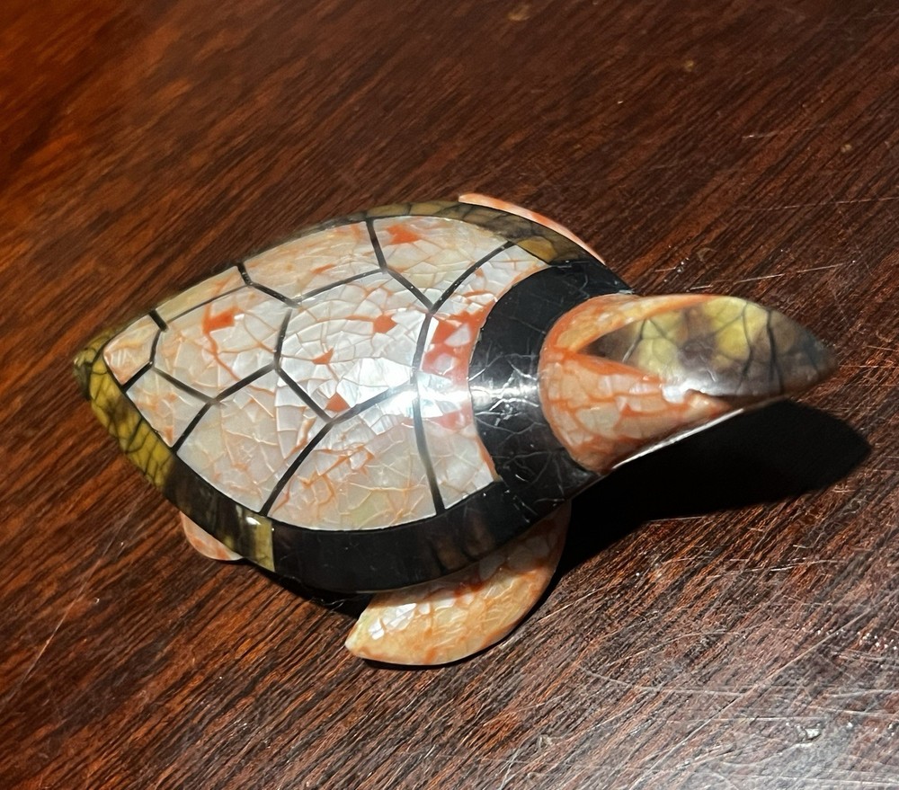 “Shell Turtle” Small Decorative Figurine Mosaic Light Weight
