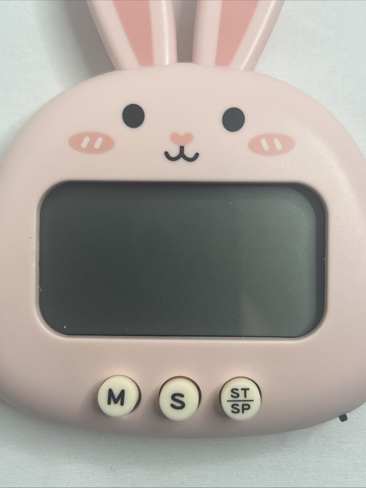 Digital Kitchen Timer Bunny Magnetic Precise Clear Alarm Cooking Timer