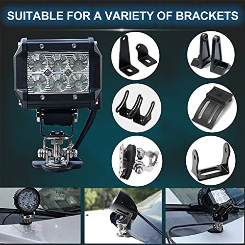Led Light Bar Mounting Brackets 2Pcs Universal Adjustable Piller Hood Led Work