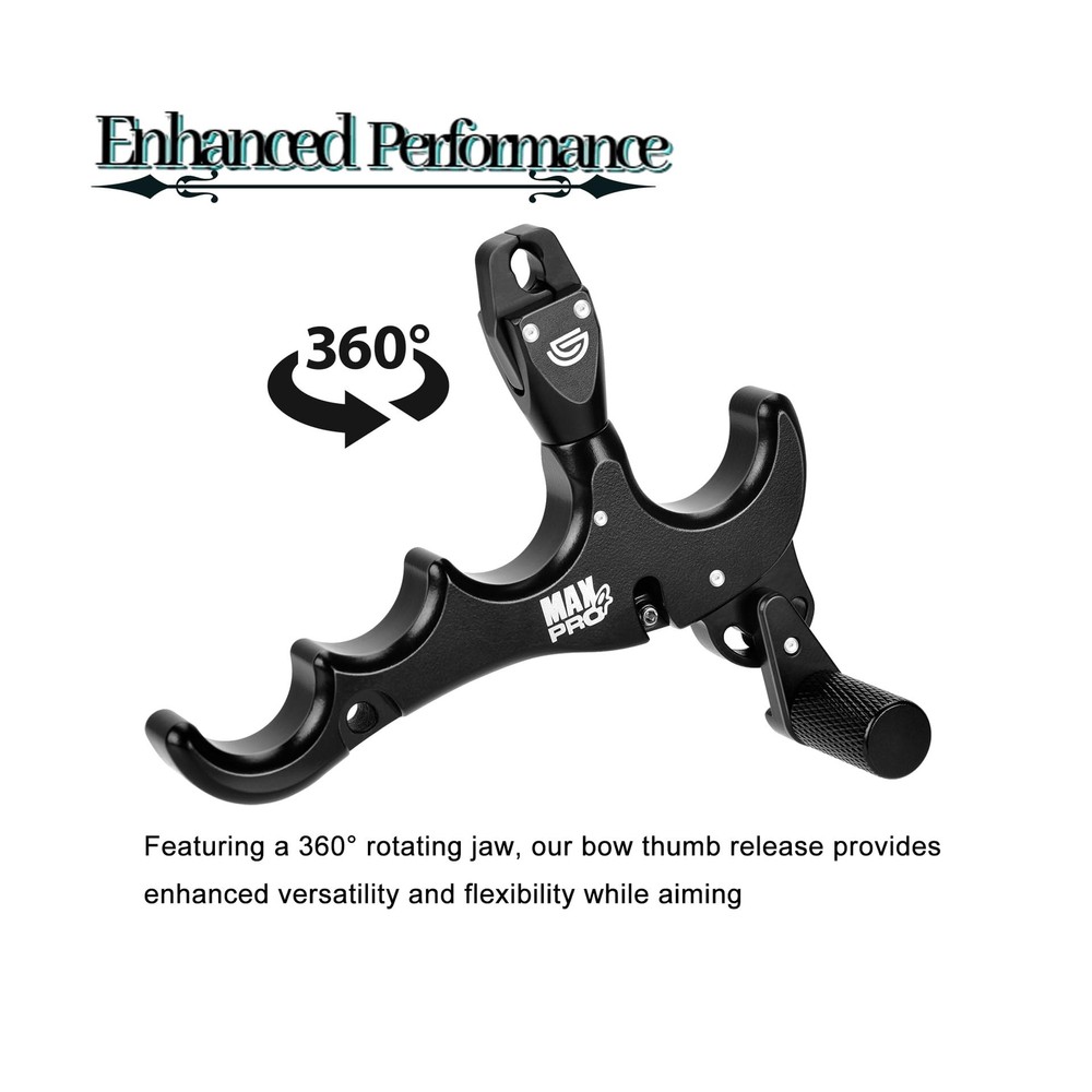 DD Bow Release Archery Release 360° Rotatable Thumb Release for Compound Bo