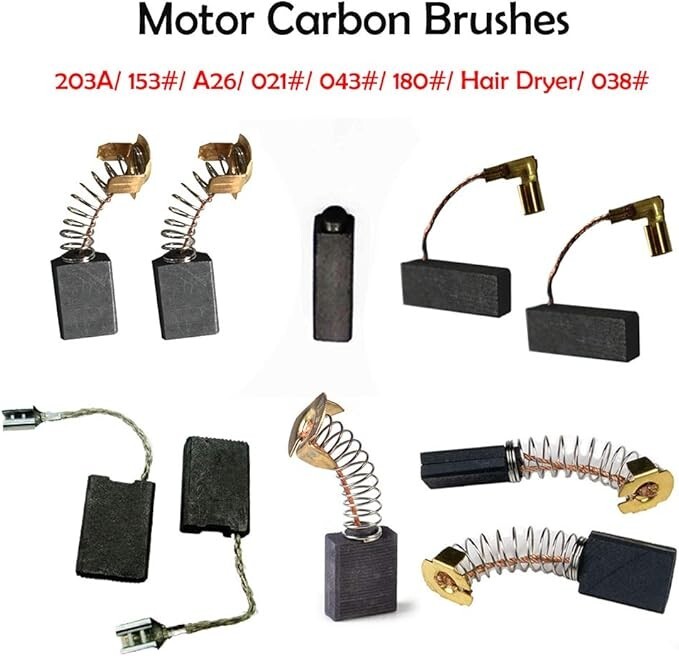 10 Pack Replacement Electric Carbon Brush for Power Tools 153# (6.5x13.5x18mm)