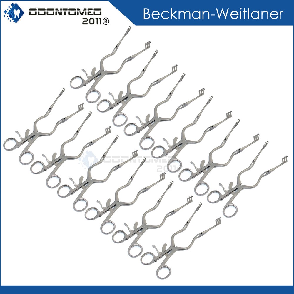12 Beckman-Weitlaner Retractor 8" 3x4 Sharp Hinged Blade