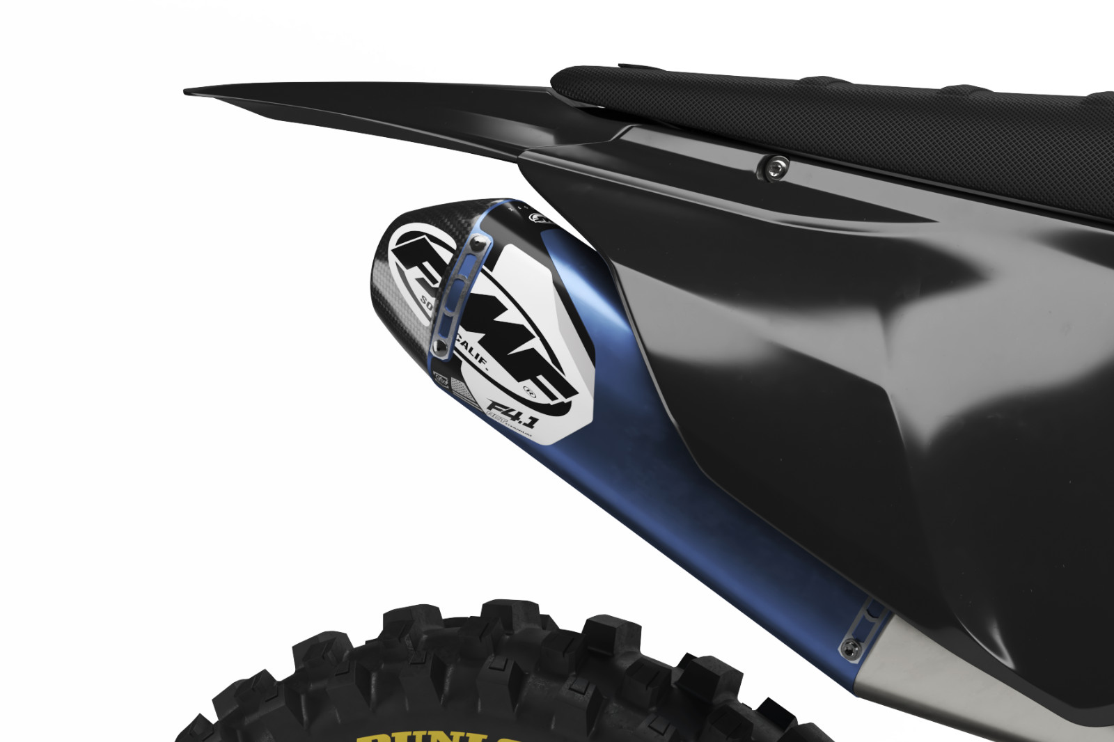 FMF Exhaust Factory 4.1 Decals (White Black) 2 PACK