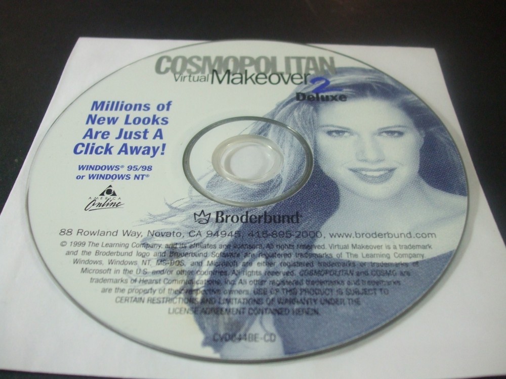 Cosmopolitan Virtual Makeover 2 Deluxe (PC, 1999) - Disc Only!!!