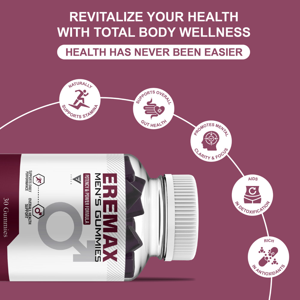 Eremax Performance Gummies, Eremax Advanced Formula (1 Month Supply)