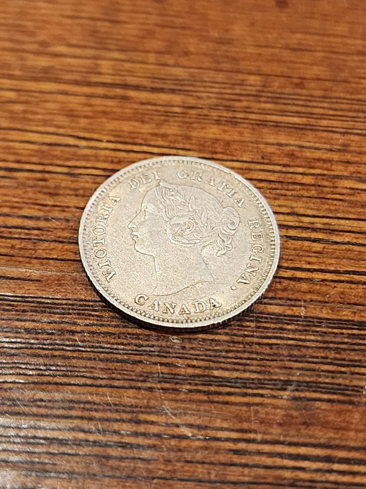 1901 Canada 5 Cents Silver Coin