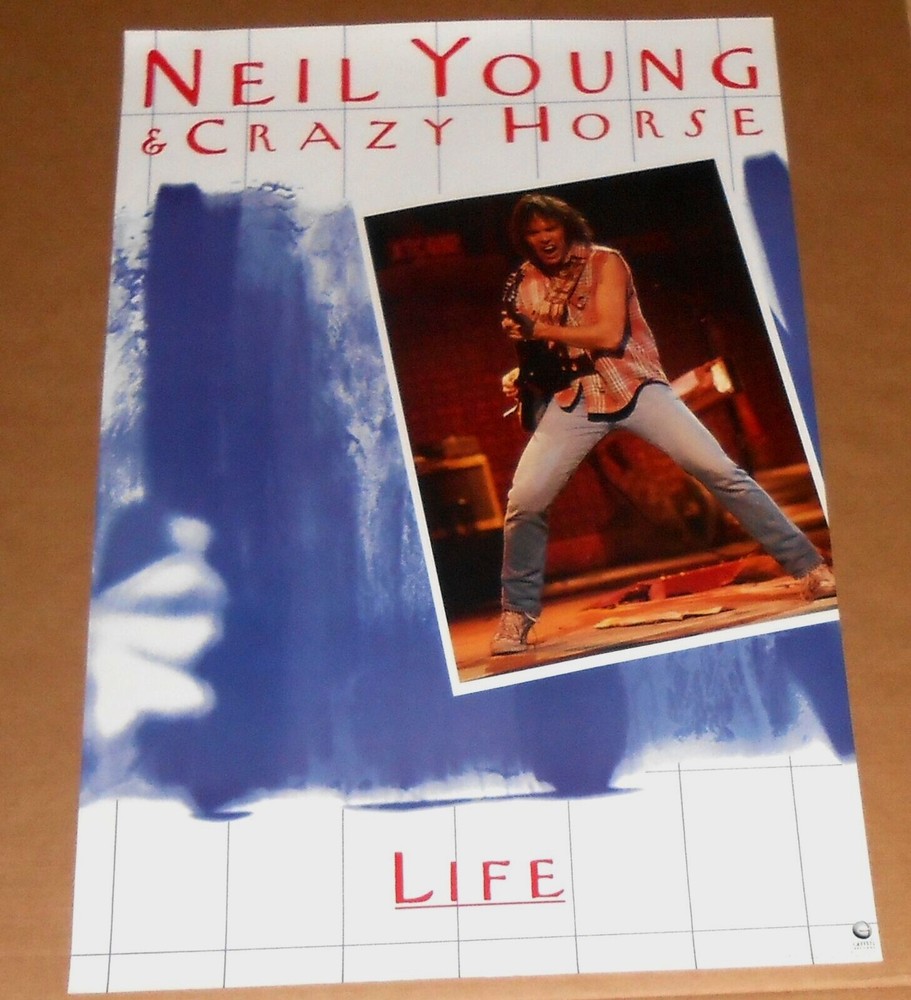 Neil Young Crazy Horse Life 1987 Promo Poster 36x24