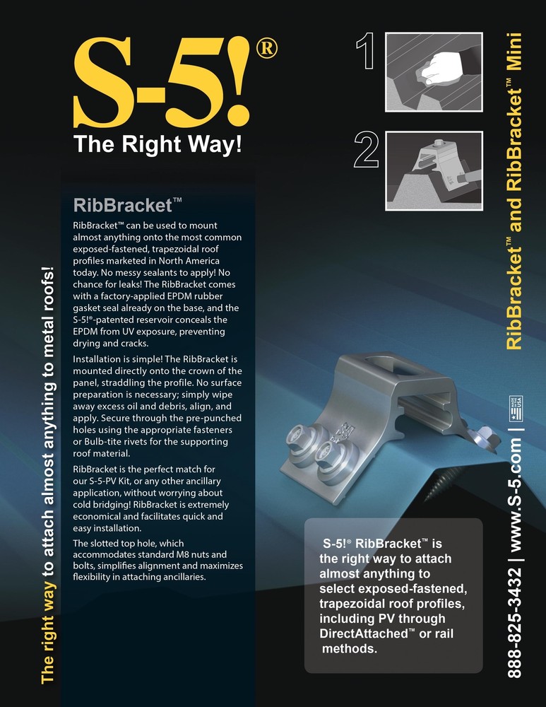 S-5! Solutions RibBracket Original Mounting Bracket w/Hardware