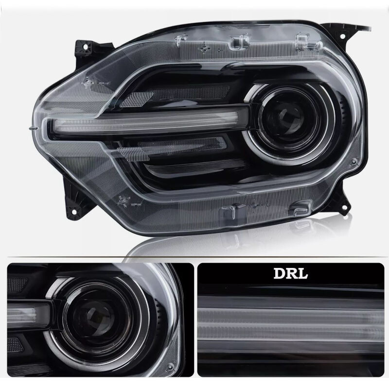 Pair For 2021-2023 Ford Bronco Sport Led Chrome Headlights Non-HALO Lamp LH+RH