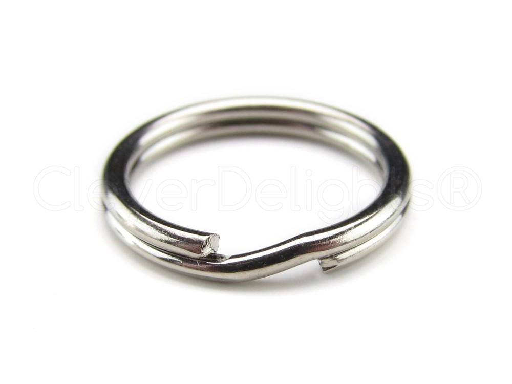 1000 Pack - 9/16" Key Rings - Small Split Key Ring - Strong Key Chain Ring 15mm