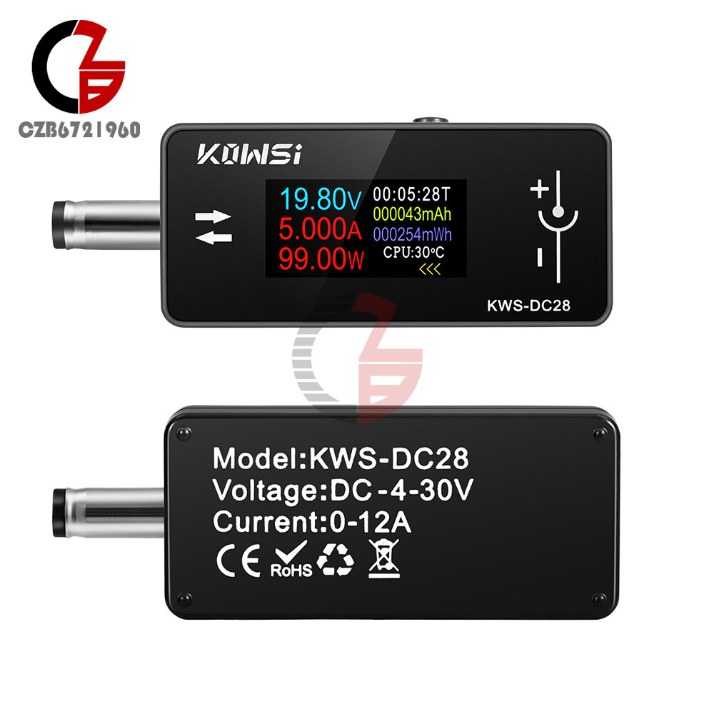 DC5.5*2.5 Interface Current Voltage Power Meter Tester Digital LCD Display Meter