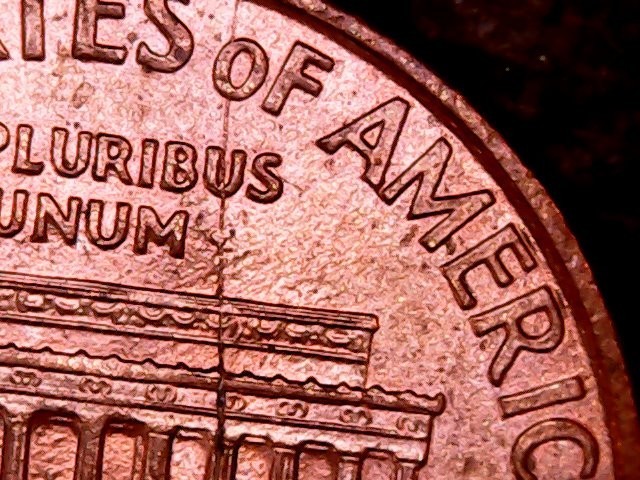 1994 P Lincoln Cent Long Die Crack Reverse Error