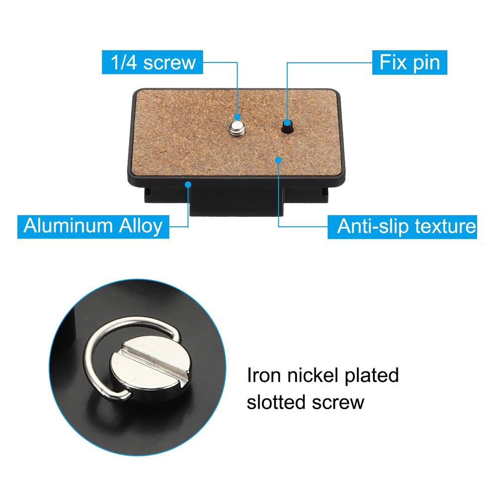 Tripod Quick Release Plate with D-Ring Screw Camera Adapter Mount Model 10