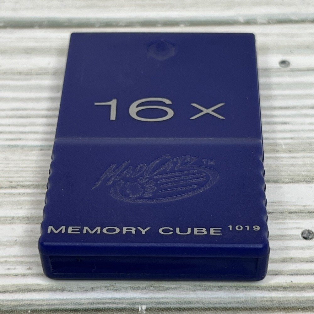 Nintendo Gamecube 16x Memory Cube Memory Card Mad Catz Blue - Tested Works