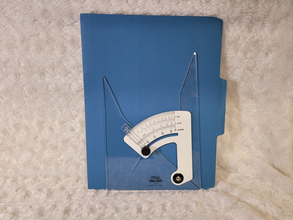 8 Inch Adjustable Trig 3 Scale Ruler Drafting Triangle Engineering