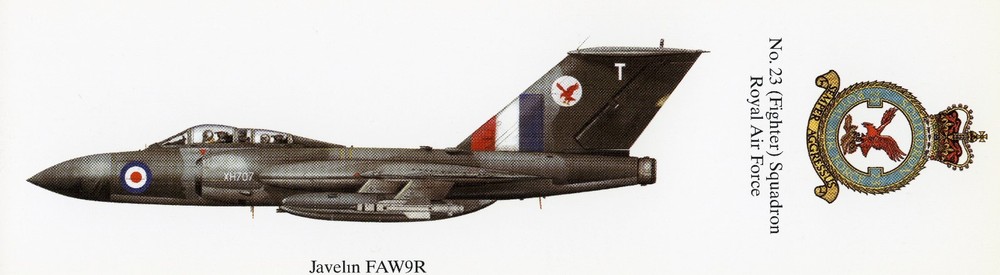 RAF JAVELIN - 23 SQUADRON BOOKMARK