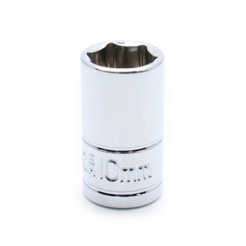 Shallow Socket 1/4 Inch Drive 10mm 6 Point 10pcs