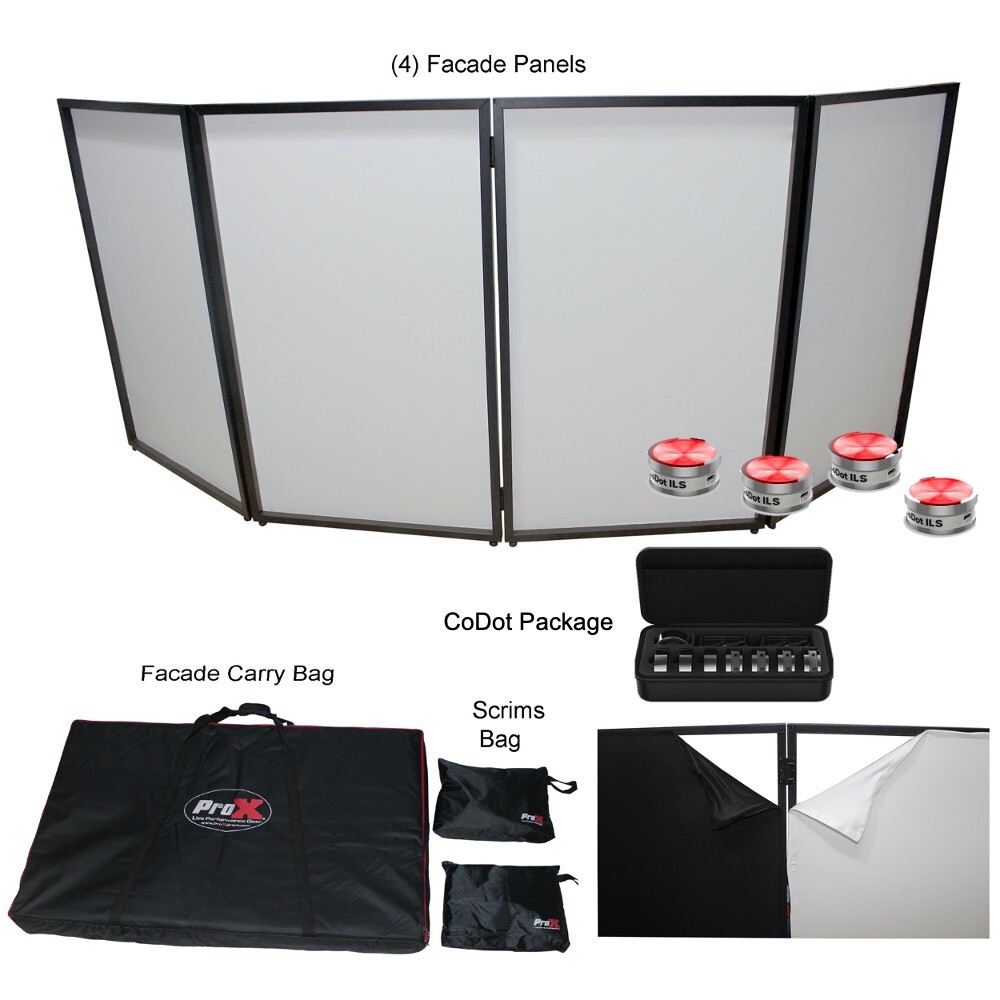 Bundle of Pro X 4 Panel Facades Black Frame + CoDot Package