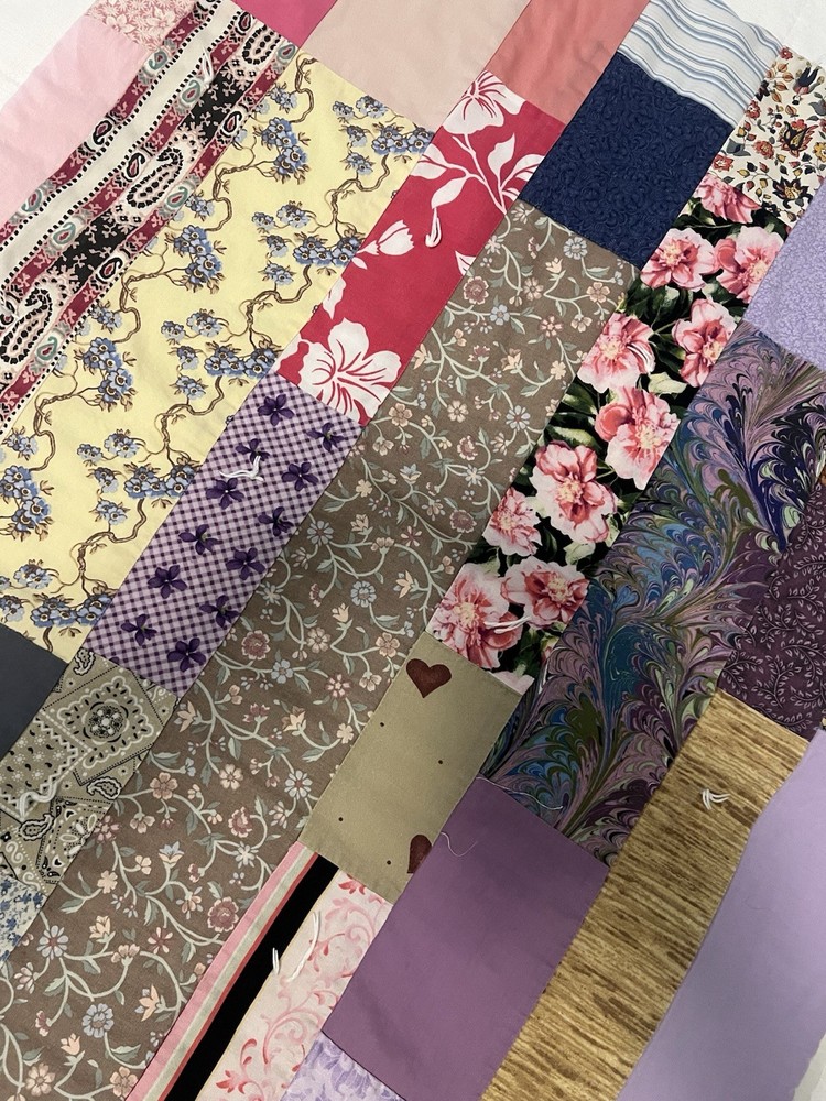 Vintage Handmade Patchwork Throw Quilt 53x45.5