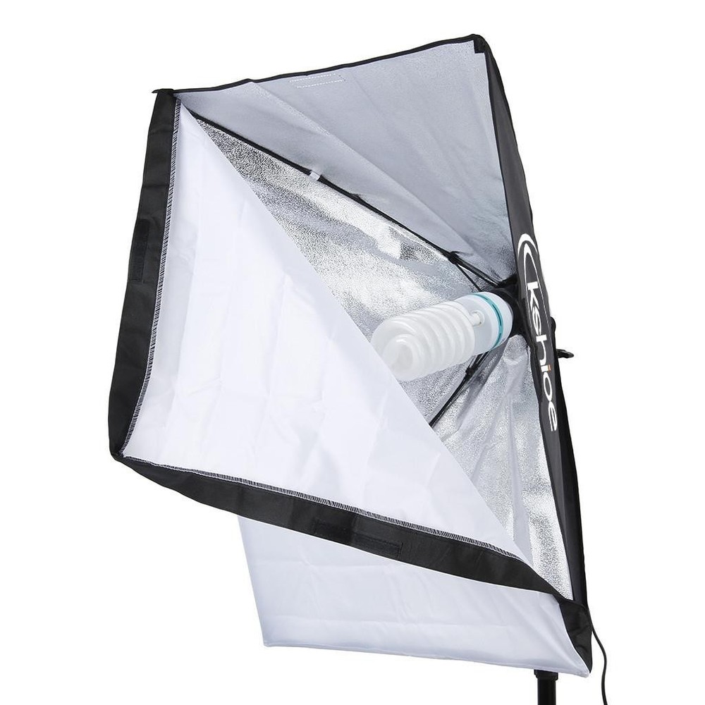 3 x Softbox Continuous Lighting Studio with 3 Adjustable Light Stands Carry Bag