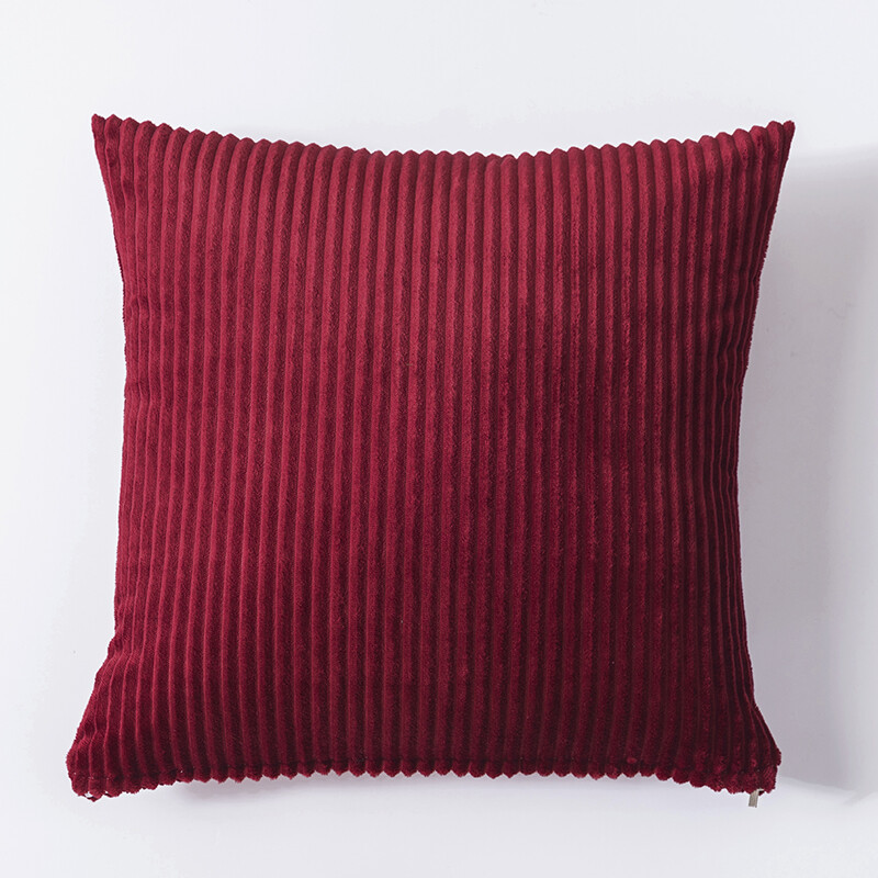 1X Solid Corduroy Throw Pillow Case Square Cushion Cover Home Decor Without Core