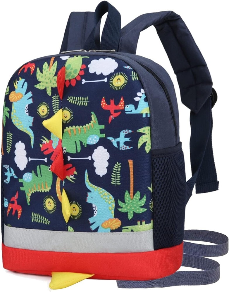 Kids Backpack- Cute Dinosaur Backpack with Safety Leash