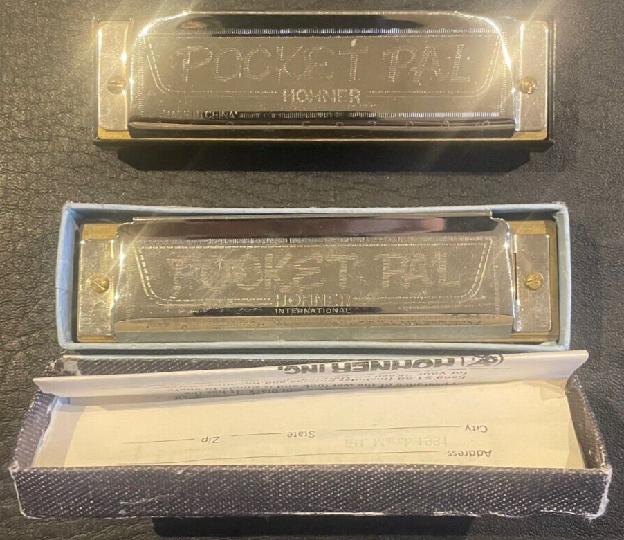 (2) HOHNER POCKET PAL HARMONICAS