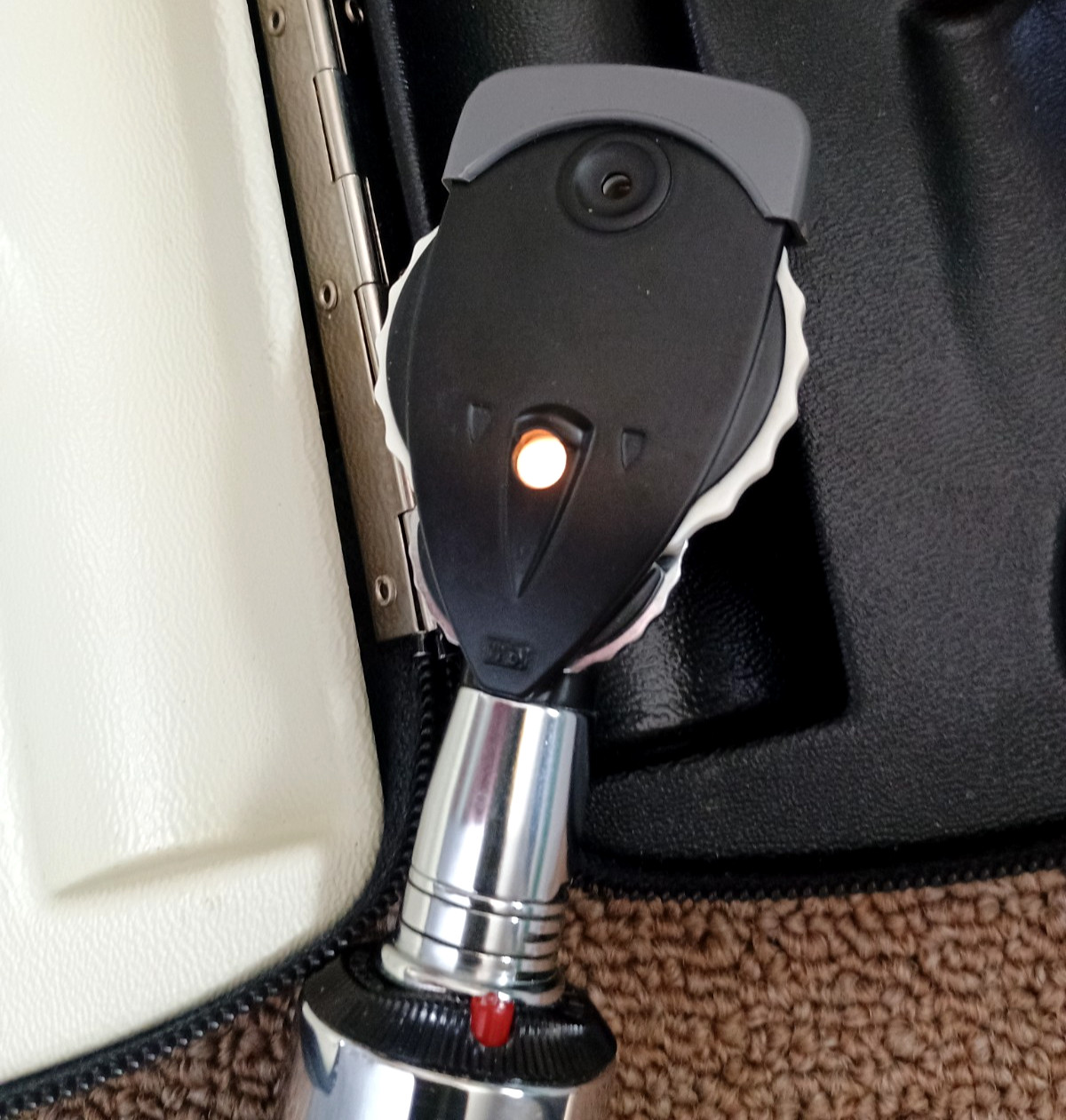 Vintage Leather Lilly Doctors MD Bag Hewlett Packard-RS Stethoscope WA Otoscope