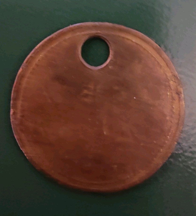 Mining Colliery Pit Check Tally Token marked MBBD 2 P210 MKJ