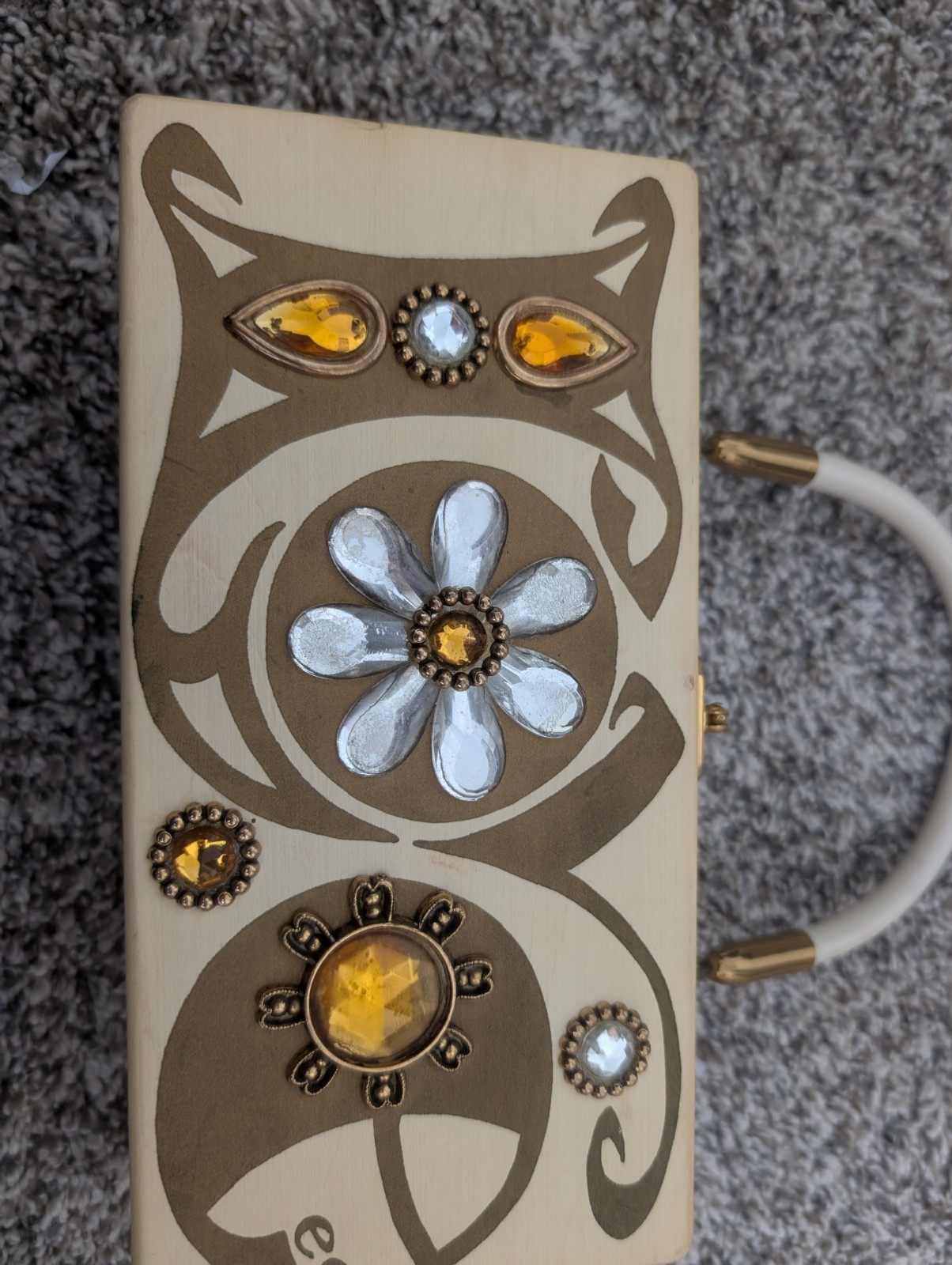 Rockabilly Enid Collins Original Box Bag Love Design Jeweled Handbag