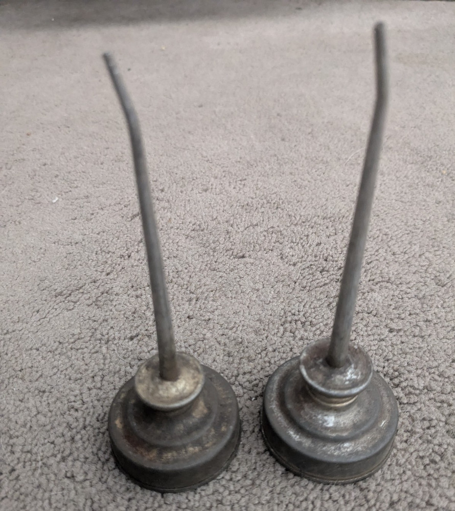 MARKED Edison  EDISON OIL CAN Phonograph ACCESSORY x2
