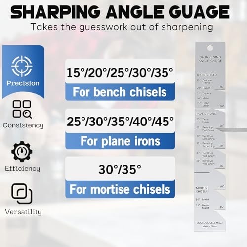 Precision Chisel Sharpening Jig - Adjustable Angle Guide for Woodworking Tools