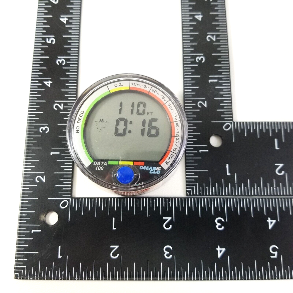 Oceanic Data 100 Puck Scuba Dive Computer with backlight + Manual #4121
