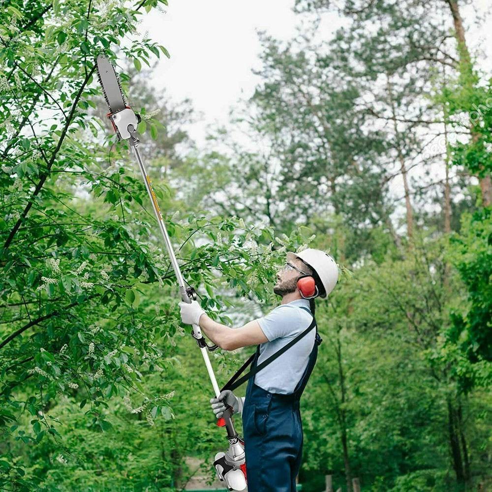Upgraded Pole Saws Gas Powered 58CC 2 Cycle Extendable Pole Saws Tree Trimming