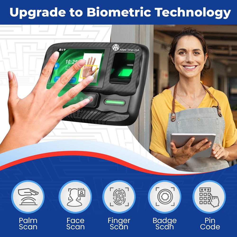 Biometric Time Clock for Employees Attendance - Subscription Clock in Machine...