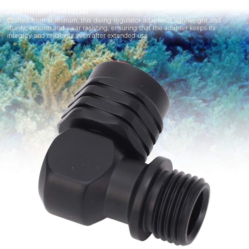 Diving Regulator Connector 90 Degree Angle Rotating Adapter for Second Stage