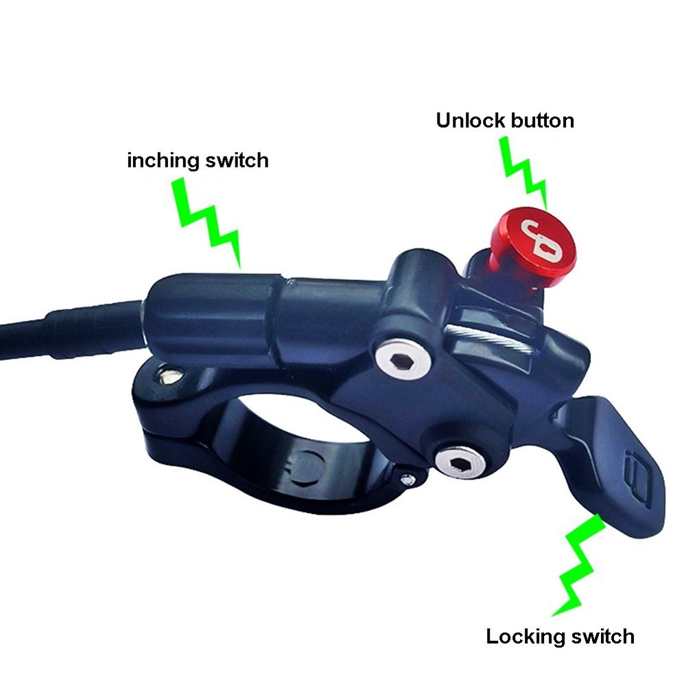 Bicycle Front Suspension Remote Lockout with Ergonomic Handlebar Mount